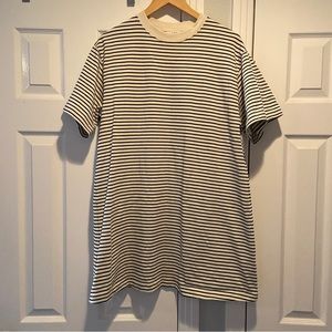 COS Boxy-Fit Heavyweight Striped T-Shirt Dress
